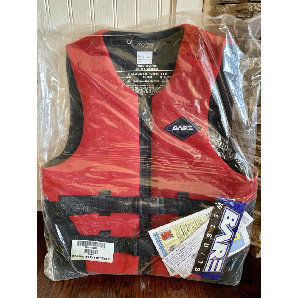 Bare USCG Pro tech Enforcer Adult Life Jacket Vest Type III size XXL